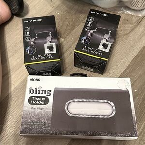 Bling Tissue Holder with matching seat hooks